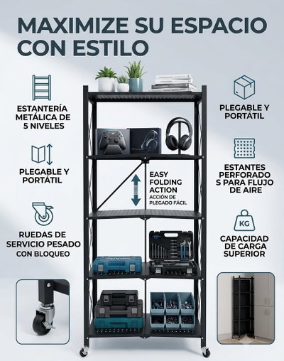 ESTANTE METALICO PLEGABLE