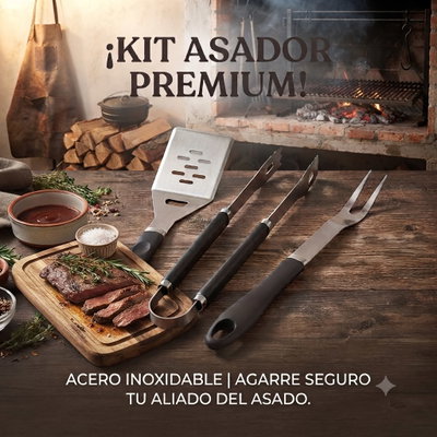 KIT ASADOR ACERO