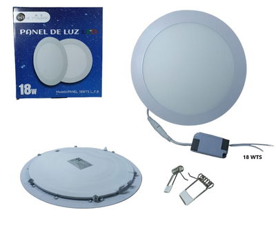 PANEL LED CIRCULAR EMBUTIR 18W LUZ FRIA