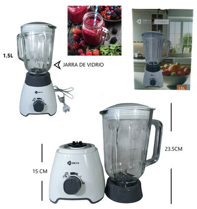LICUADORA ORIX OR-1003 1,5L JARRA DE VIDRIO
