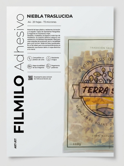 RESMA FILMILO ADHESIVO NIEBLA TRANSLUCIDA 73M X20U