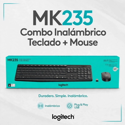 TECLADO Y MOUSE INALAMBRICO LOGITECH MK235