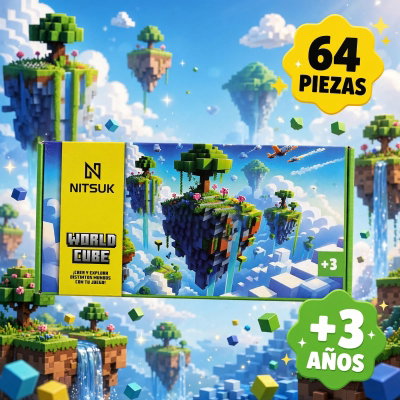 BLOQUES MAGNETICOS MINECRAFT 64 PIEZAS