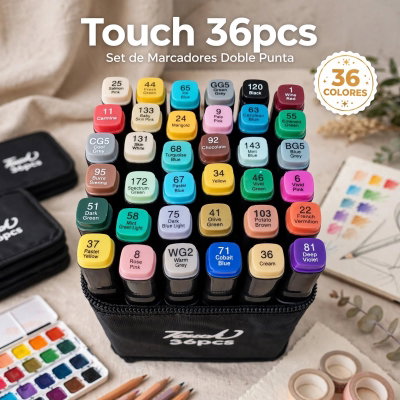 MARCADORES DOBLE PUNTA X36 PCS