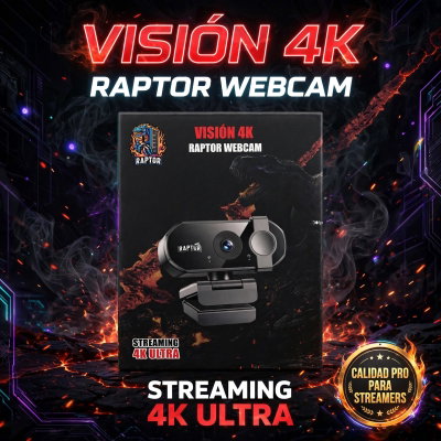 CAMARA WEB CON MIC 4K RAPTOR VISION