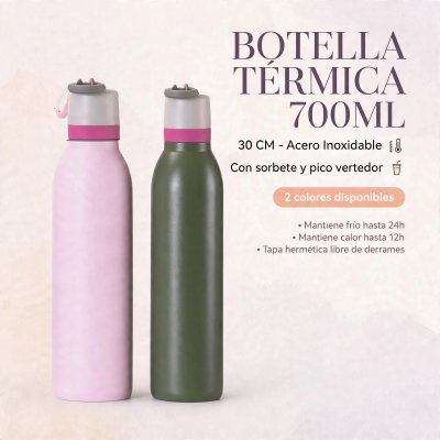BOTELLA ANTIDERRAMA 700ML C/SORBETE