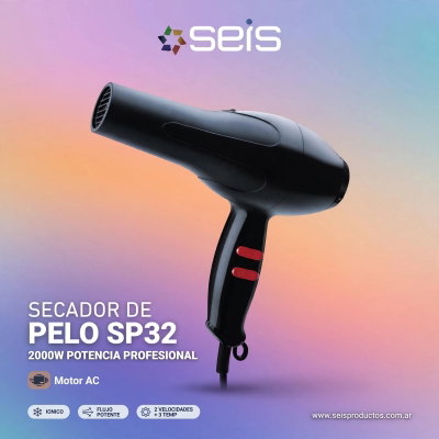 SECADOR DE PELO SEIS 2000W