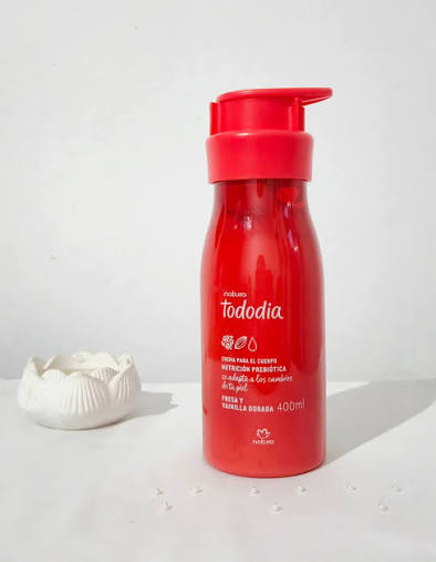 Crema corporal Fresa y Vainilla Dorada