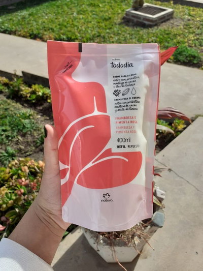 Repuesto Crema Hidratante corporal Tododía Frambuesa y pimienta rosa