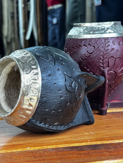 Mate calabaza torpedo c/alpaca repujado