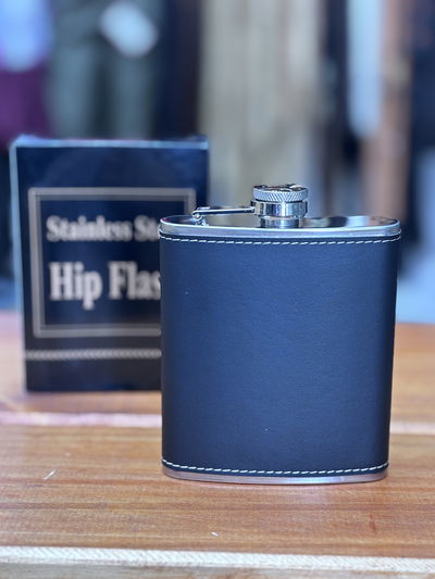 Petaca acero forrada