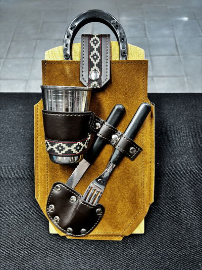 Portatabla c/herradura y vaso