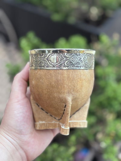 Mate Calabaza Imperial Cuero crudo 