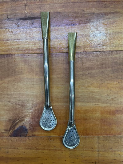 Bombilla alpaca pico de loro c/bronce cod. 32