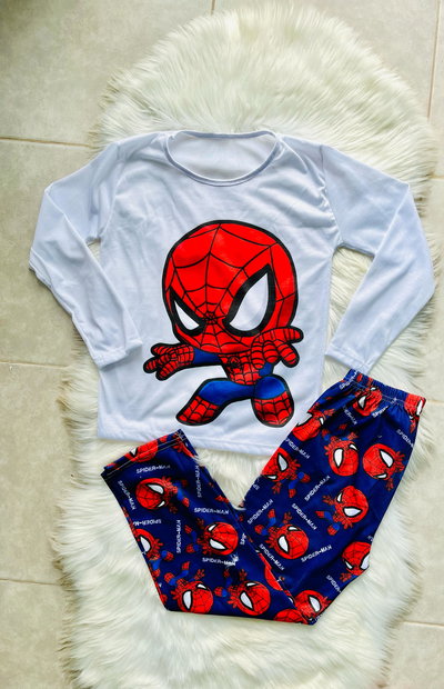 Pijama largo con remera manga larga KIDS Spiderman