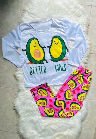 Pijama largo con remera manga larga KIDS Palta