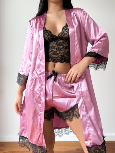 SET IMPORTADO 3 PIEZAS - ROSA -