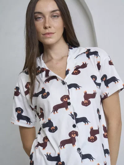 CAMISERO CORTO PERRO SALCHICHA -MODAL SOFT-