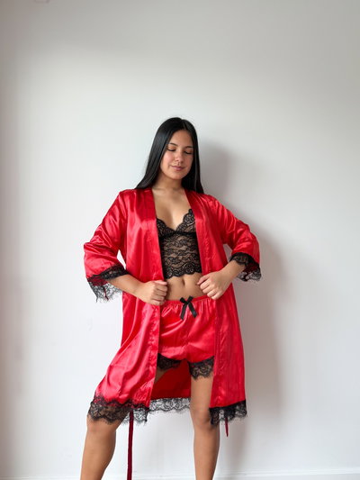 SET IMPORTADO 3 PIEZAS - ROJO-