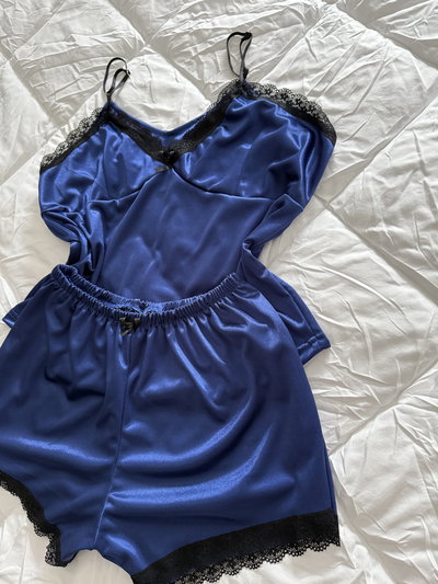 CORTO ACETATO - AZUL -