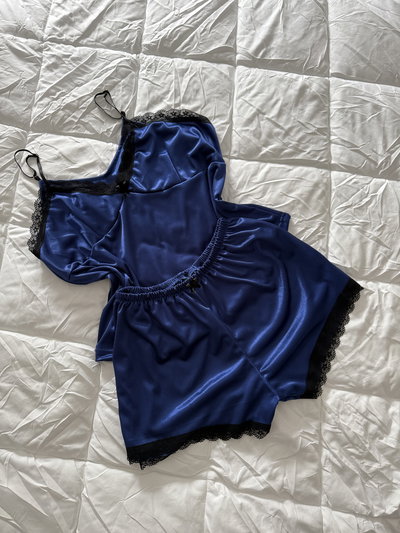 CORTO ACETATO - AZUL -