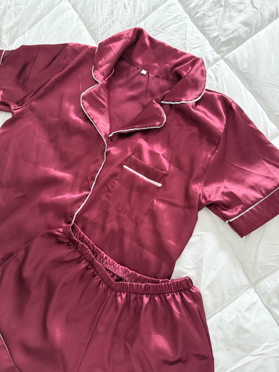 CAMISERO CORTO BORDO -SATEN-