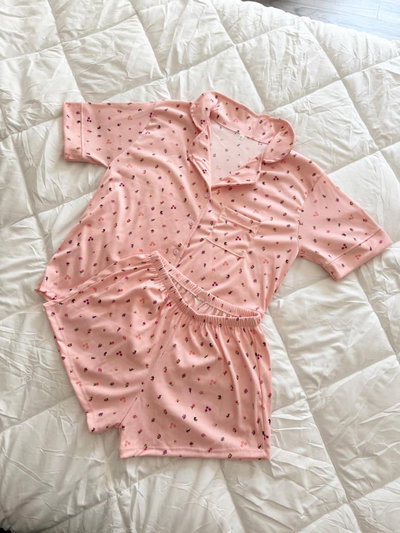 CAMISERO CORTO FLORES ROSA -MORLEY-