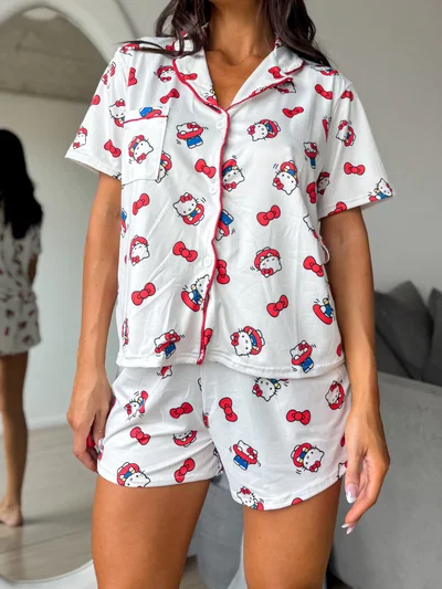 Camiseros cortos de modal soft LINEA PREMIUM Kitty