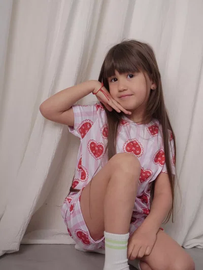 FULL PRINT CORTO CORAZONES - KIDS -