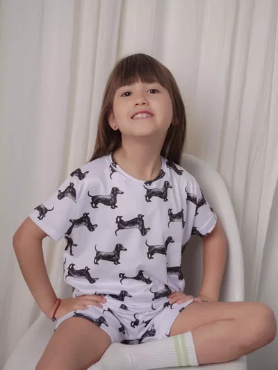 FULL PRINT CORTO PERRO SALCHICHA BLANCO - KIDS -
