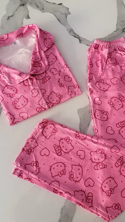 CAMISERO LARGO KITTY -MODAL-