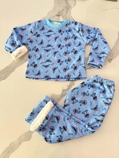 CONJUNTO JERSEY STITCH - CELESTE -