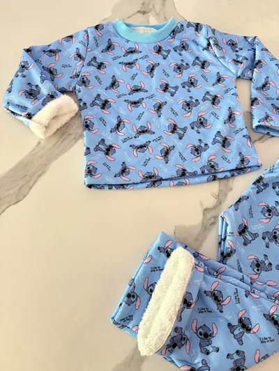 CONJUNTO JERSEY STITCH - CELESTE -