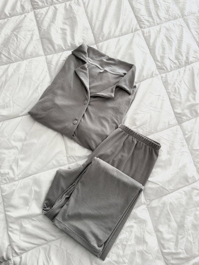 CAMISERO LARGO GRIS TOPO -MORLEY-