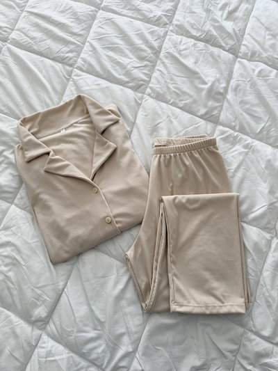 CAMISERO LARGO BEIGE -MORLEY-