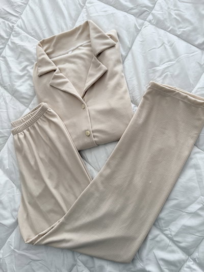 CAMISERO LARGO BEIGE -MORLEY-