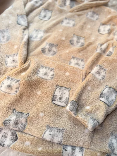 MAXI BUZO POLAR SOFT ANIMALITOS - BIEGE -