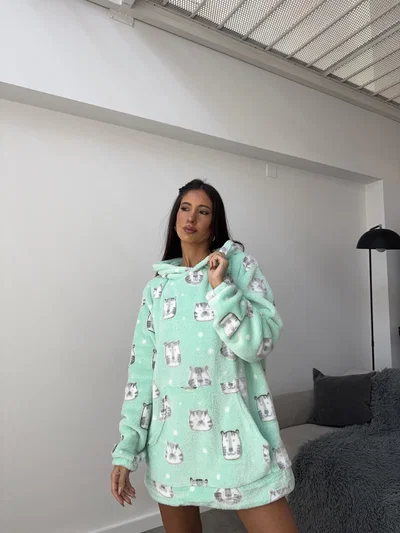 MAXI BUZO POLAR SOFT ANIMALITOS - VERDE -