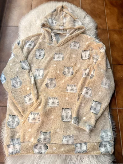 MAXI BUZO POLAR SOFT ANIMALITOS - BIEGE -