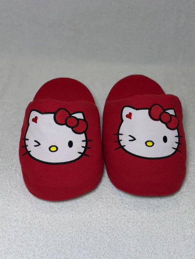 PANTUFLON KITTY - ROJO -