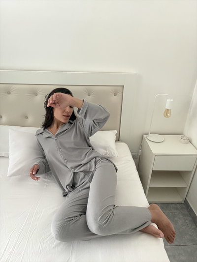 CAMISERO LARGO GRIS MEDIO -MORLEY-