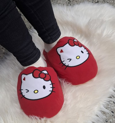 PANTUFLON KITTY - ROJO -