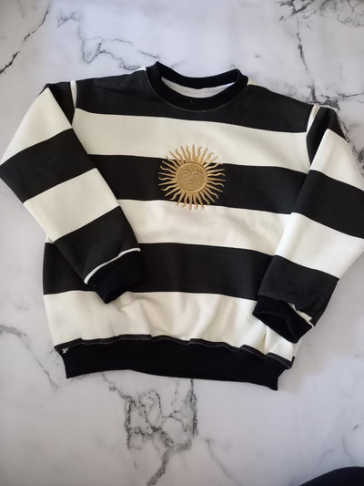 BUZO FRIZADO ARG KIDS - NEGRO -