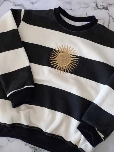 BUZO FRIZADO ARG KIDS - NEGRO -