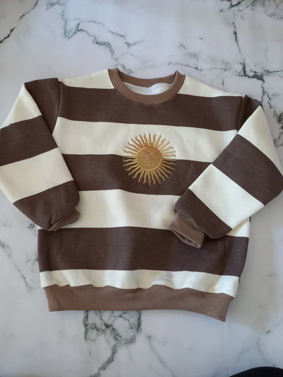 BUZO FRIZADO ARG KIDS - CHOCOLATE -