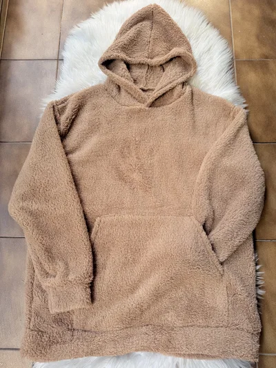 MAXI BUZO CORDERITO - CAMEL -