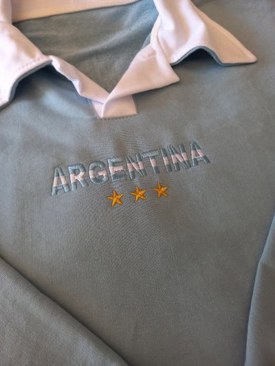 BUZO CHOMBA ARG 3 ESTRELLAS CELESTE