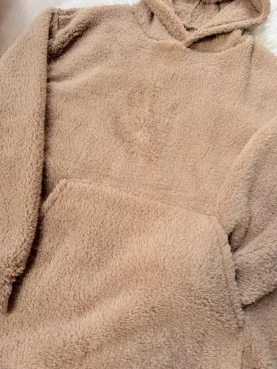 MAXI BUZO CORDERITO - CAMEL -