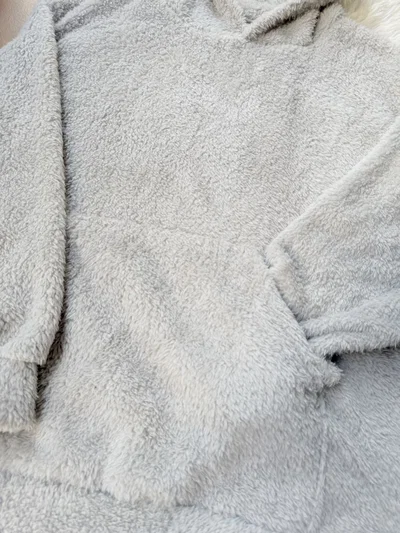 MAXI BUZO CORDERITO - GRIS -