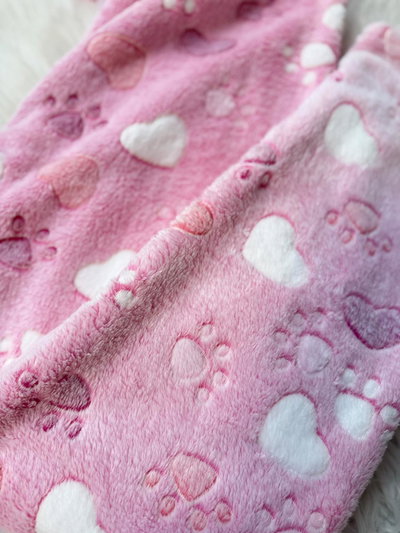 PANTALON POLAR SOFT LUMI CORAZONES Y HUELLITAS - ROSA-